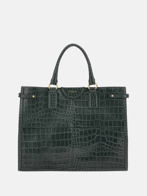 GUESS Sac Cabas Isa Cuir Véritable