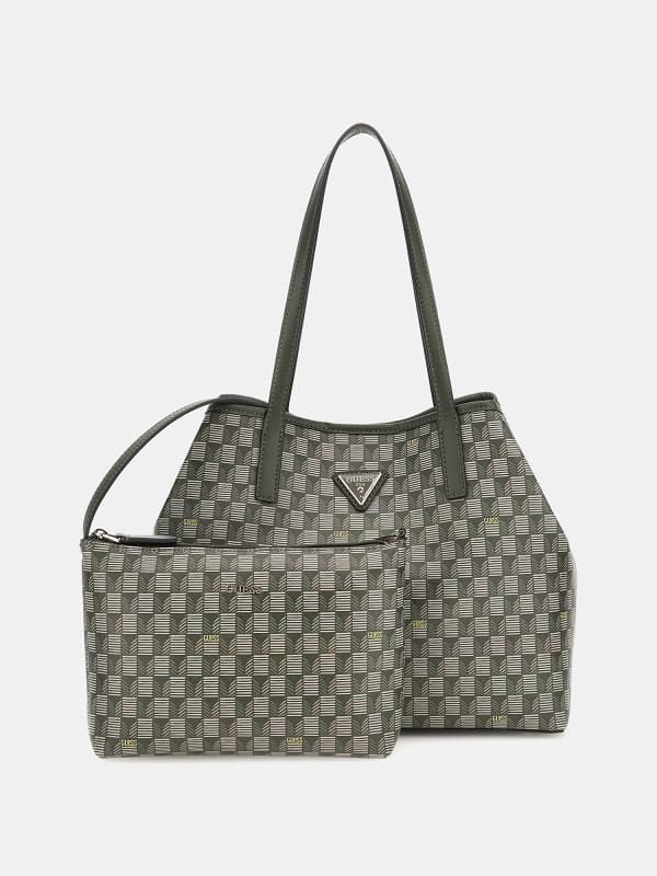 Guess Vikky Geometric-Print Shoulder Bag