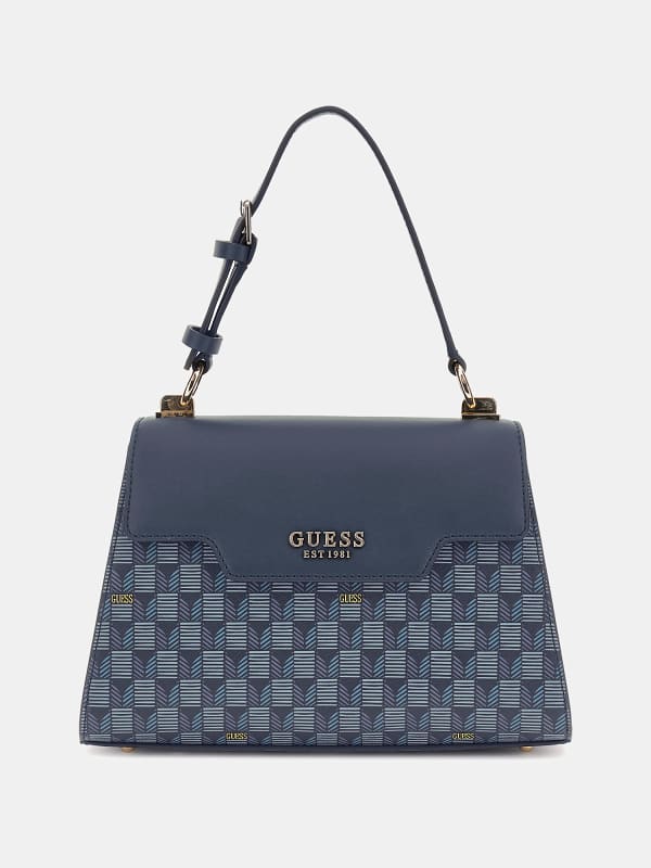 GUESS Henkeltasche Hallie Geometrischer Print