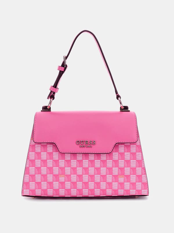 GUESS Borsa A Mano Hallie Stampa Geometrica