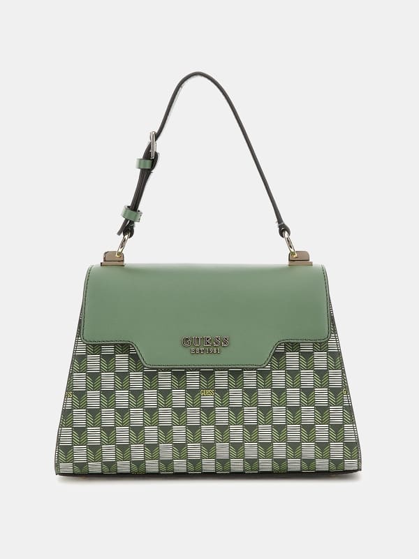 GUESS Borsa A Mano Hallie Stampa Geometrica