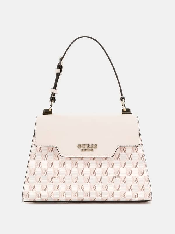 GUESS Borsa A Mano Hallie Stampa Geometrica