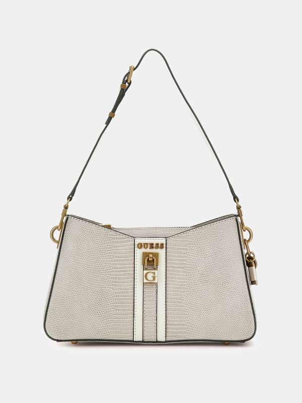 Guess Ginevra Python-Print Shoulder Bag