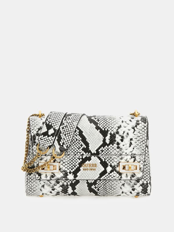 Guess Katey Python-Print Crossbody