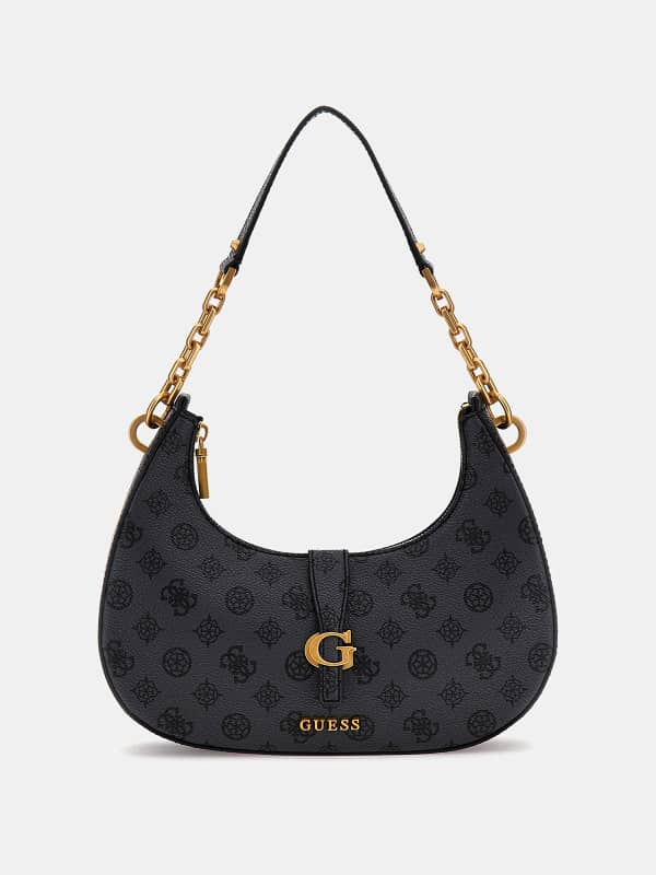 GUESS Sac D'épaule Kuba Logo 4G Pivoine