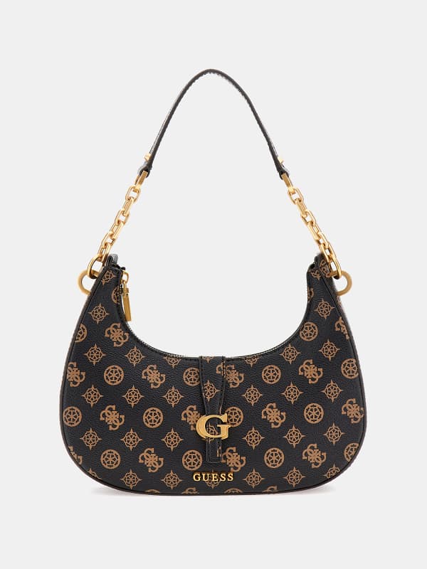 GUESS Sac D'épaule Kuba Logo 4G Pivoine