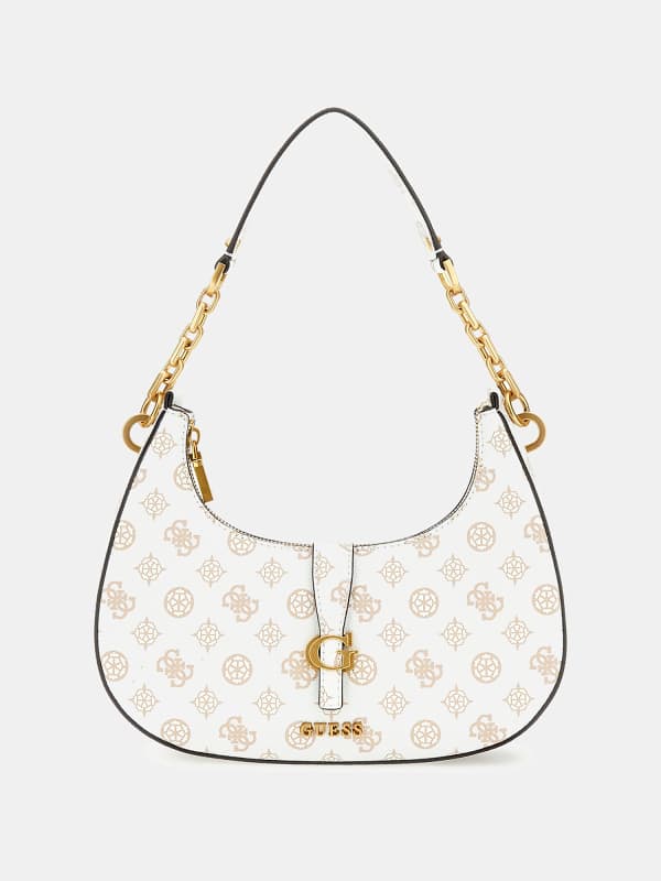 GUESS Sac D'épaule Kuba Logo 4G Pivoine