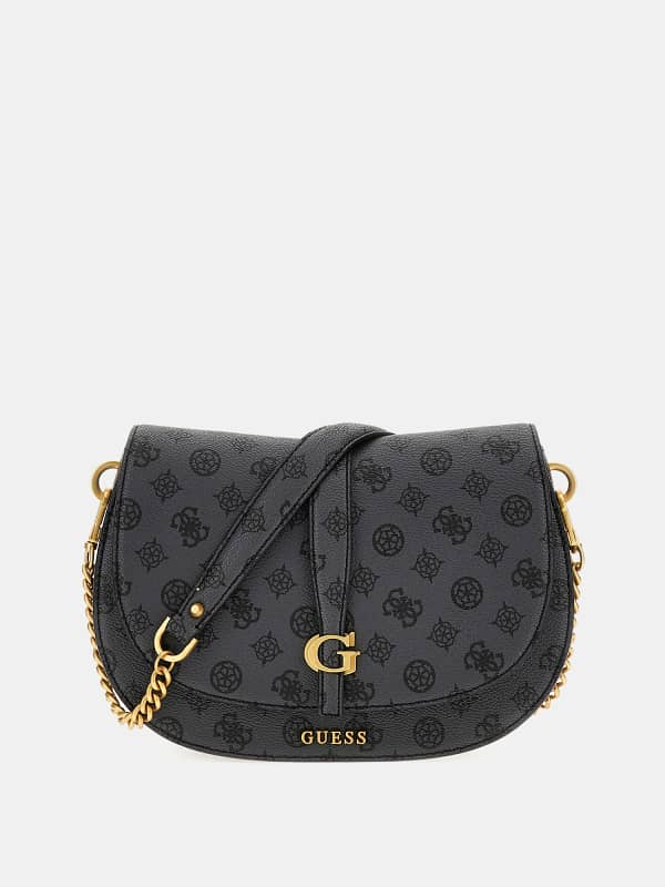 GUESS Sac À Bandoulière Kuba Logo 4G Pivoine