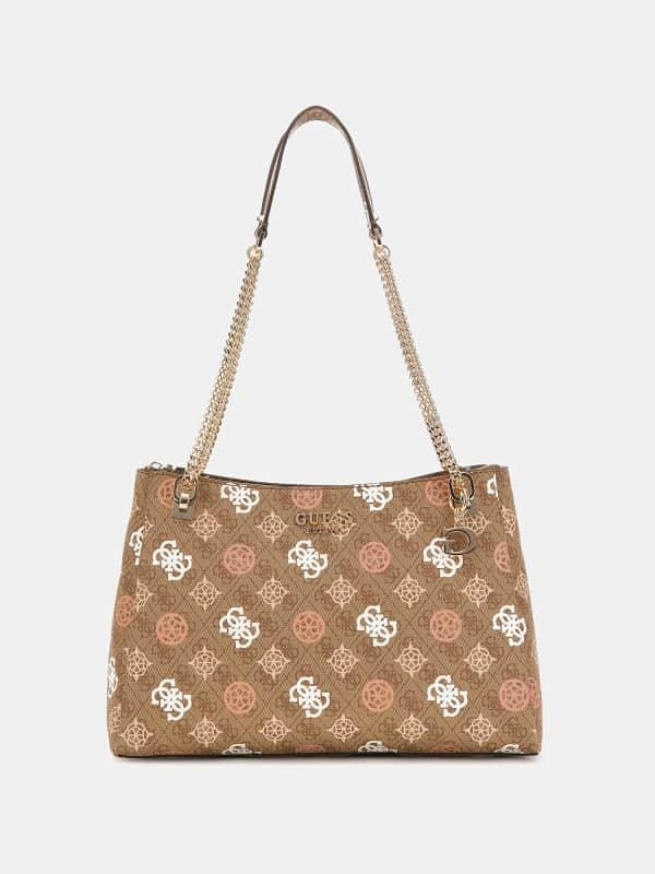 GUESS Sac Porté Épaule Eliette Logo 4G Pivoine