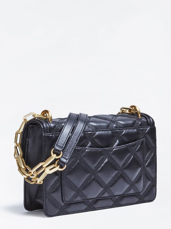 guess sandy leather crossbody bag