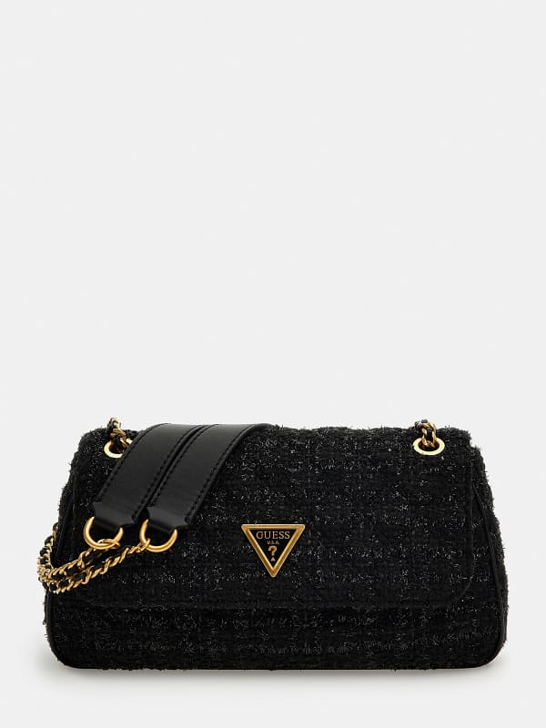 Guess Giully Tweed Crossbody Bag