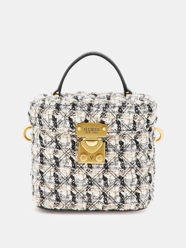 Guess Giully Tweed Mini Handbag