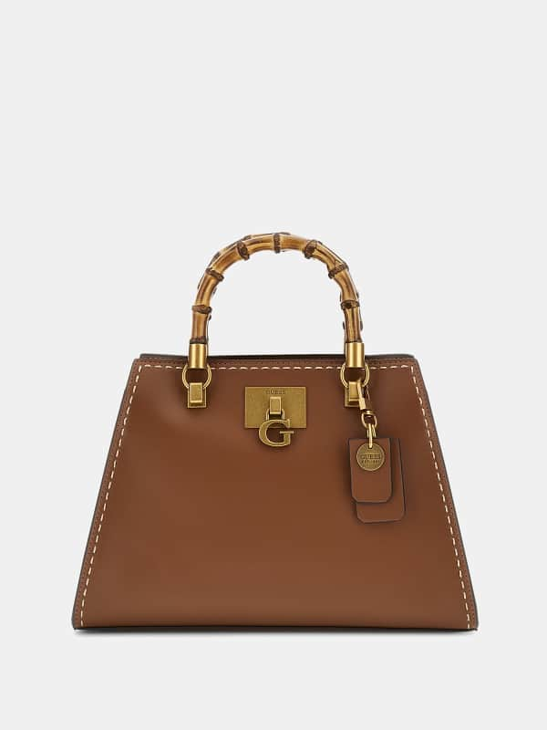 Guess Stephi Bamboo-Handle Handbag