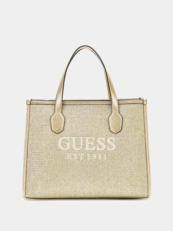 GUESS Handtas Silvana Gelamineerd