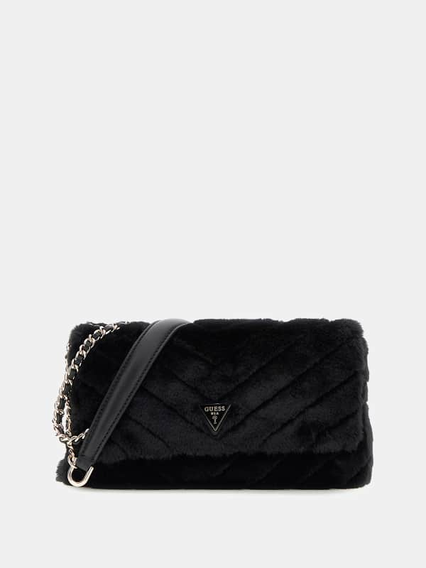 Guess Katine Faux Fur Crossbody Bag