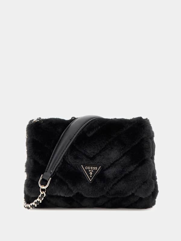 Guess Katine Faux Fur Mini Crossbody Bag