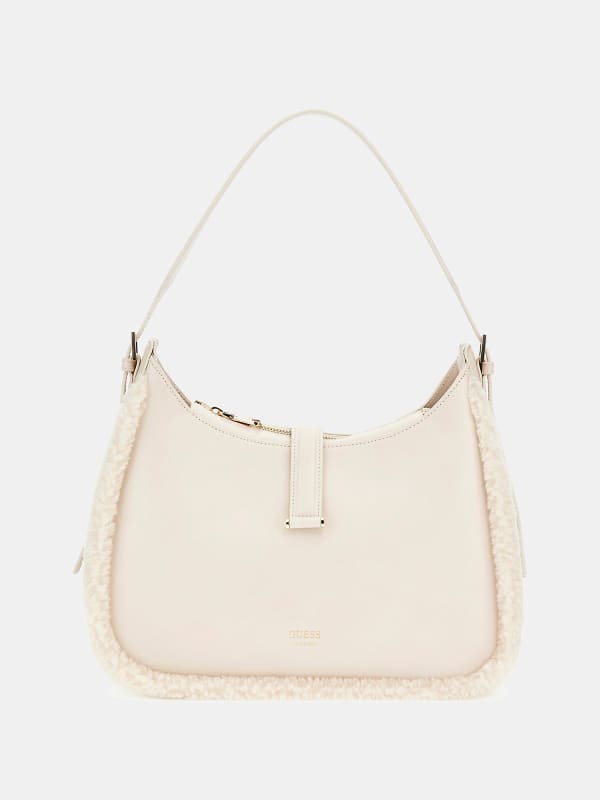 GUESS Mini Sac Hobo En Fourrure Synthétique