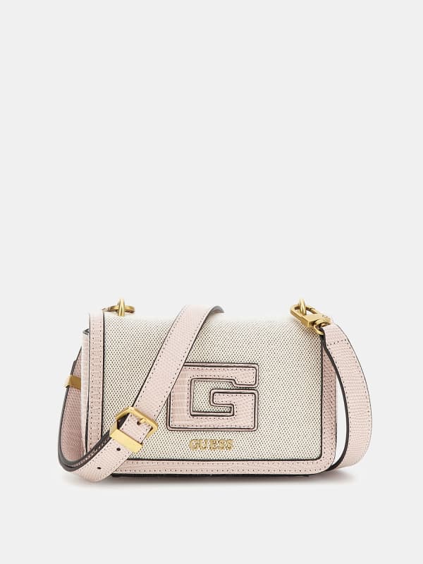 GUESS Mini Sac À Bandoulière G Status Paille