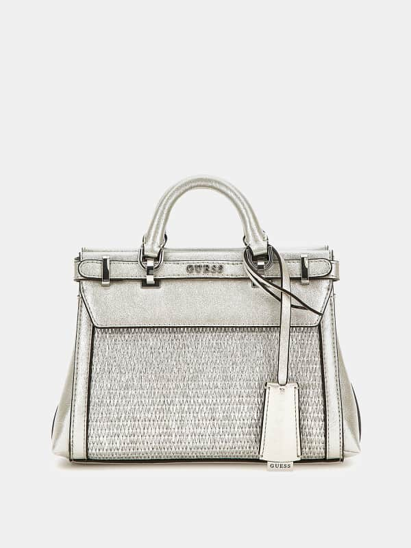 GUESS Mini-Henkeltasche Sestri In Metallic-Optik