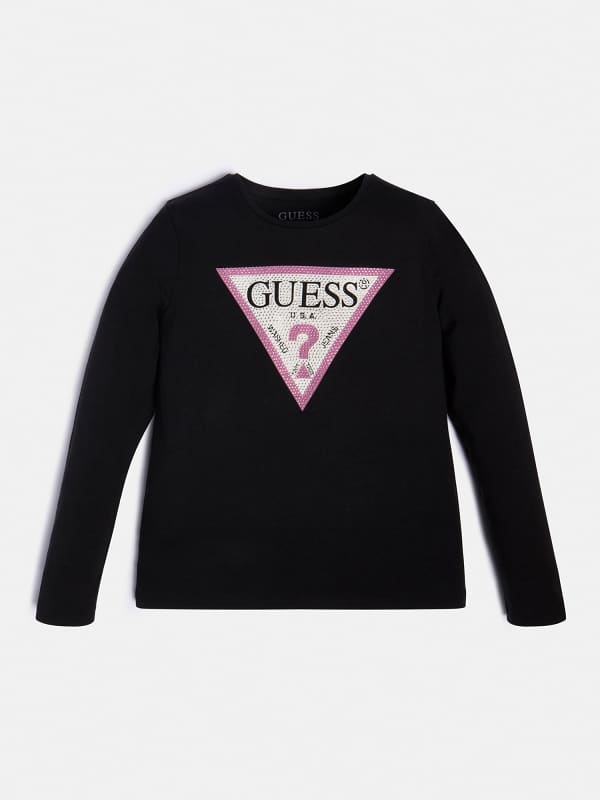 GUESS T-Shirt Logo Triangulaire