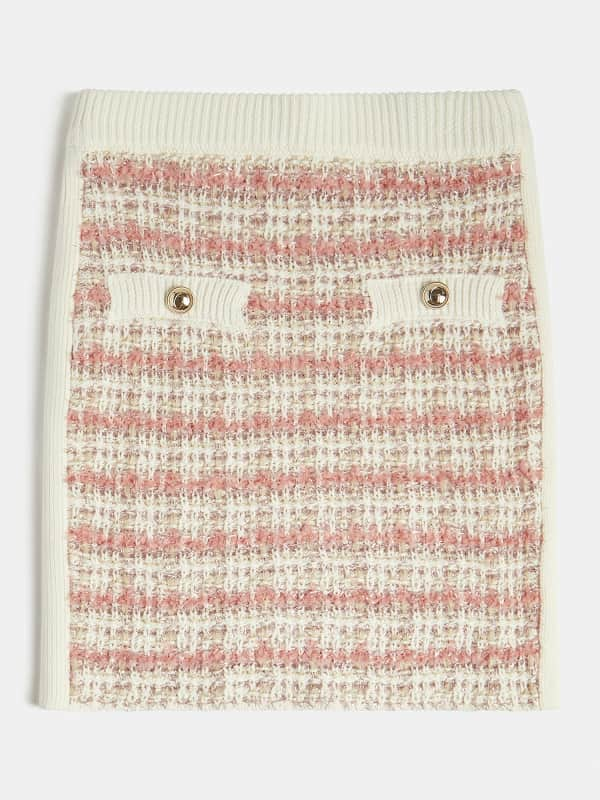 Guess Tweed Effect Sweater Skirt