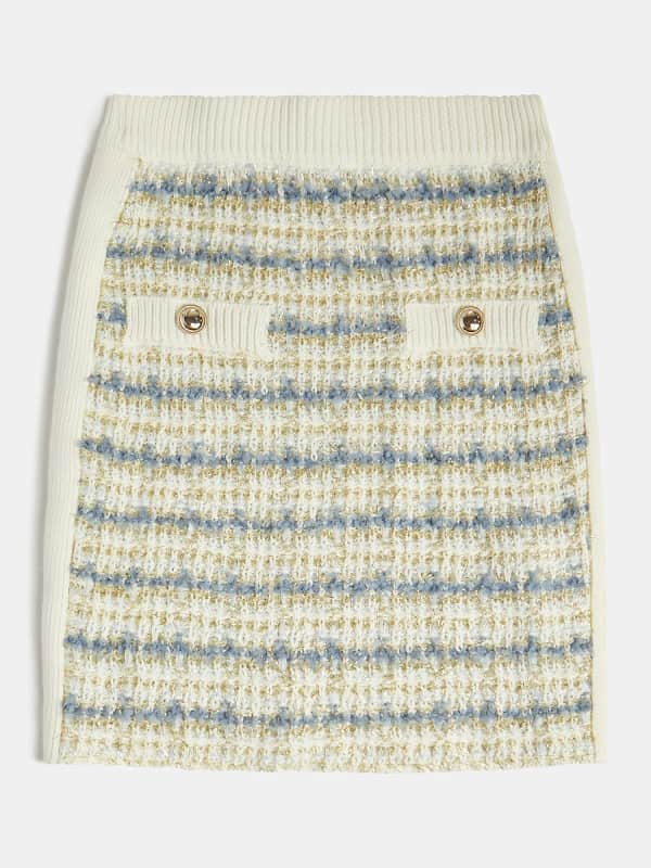 Guess Tweed Effect Sweater Skirt