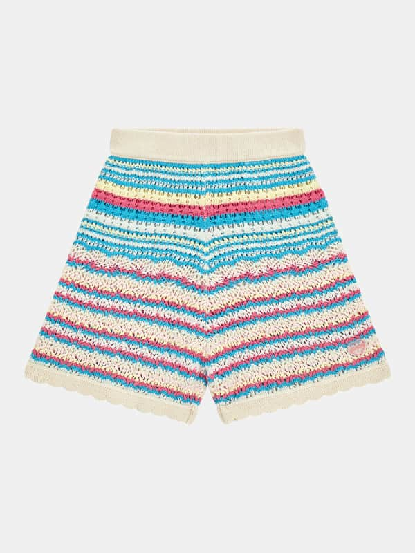 Guess Kids Striped Crochet Shorts