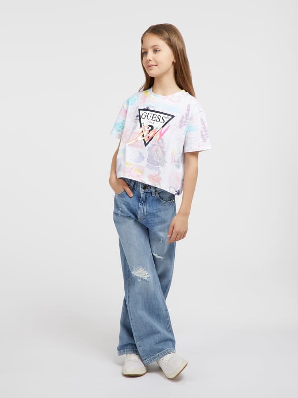 Guess Kids Triangle Logo Stretch T-Shirt