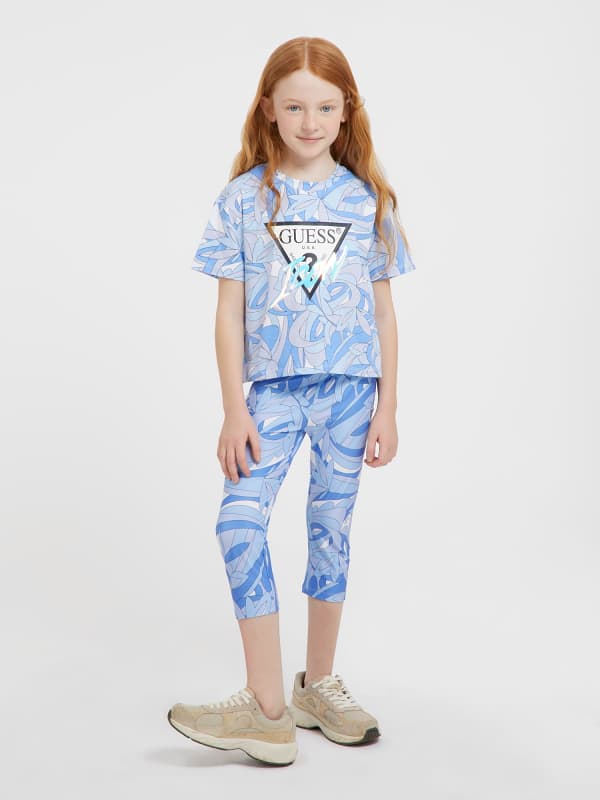 GUESS T-Shirt Stretch Logo Triangulaire