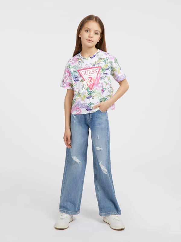 Guess Kids Triangle Logo Stretch T-Shirt