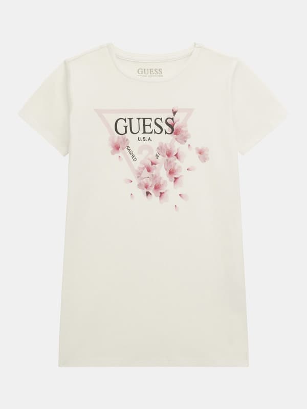 GUESS T-Shirt Met Driehoek Logo Voorkant