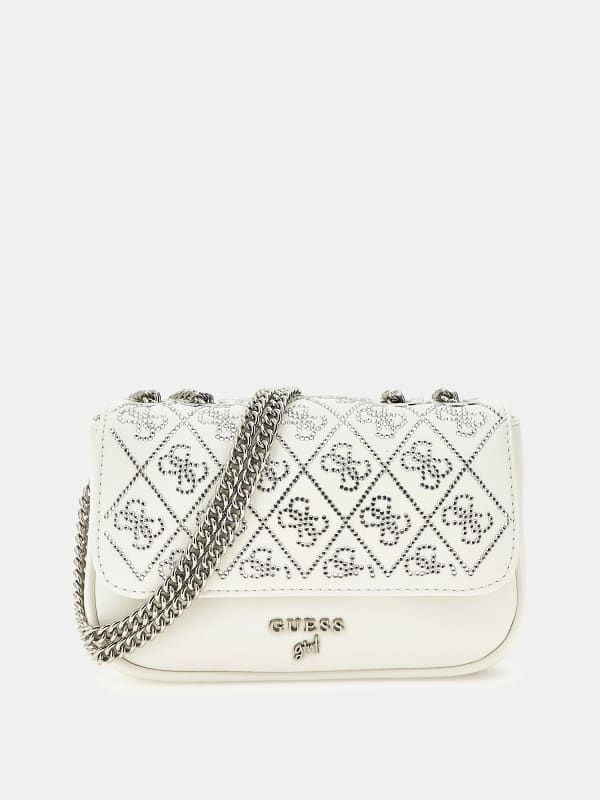 Guess 4G Rhinestones Logo Crossbody Bag