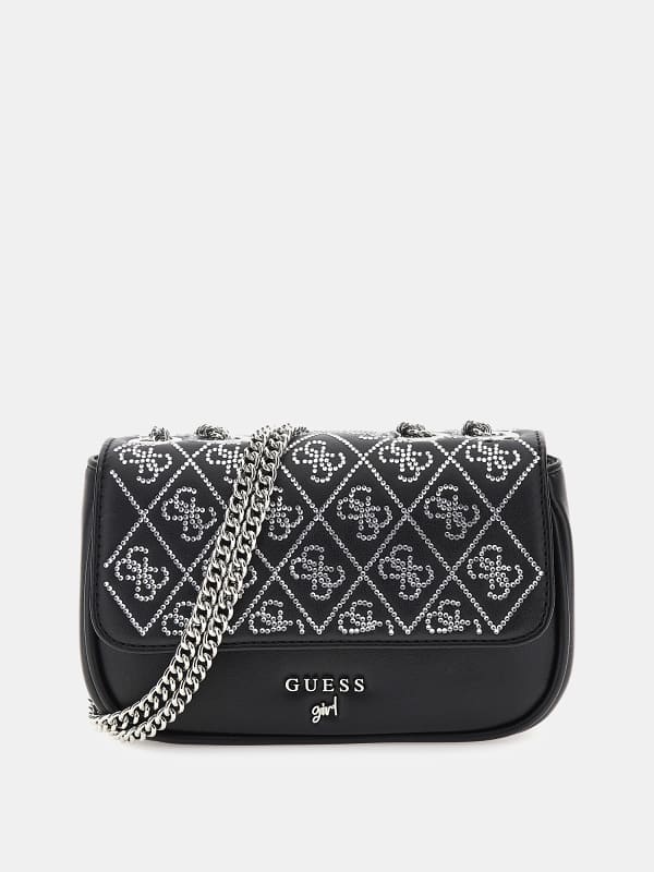 Guess 4G Rhinestones Logo Crossbody Bag