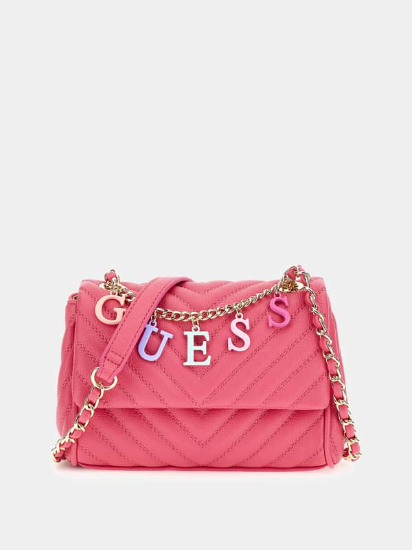 Guess Kids Chain Lattering Logo Crossbody Bag