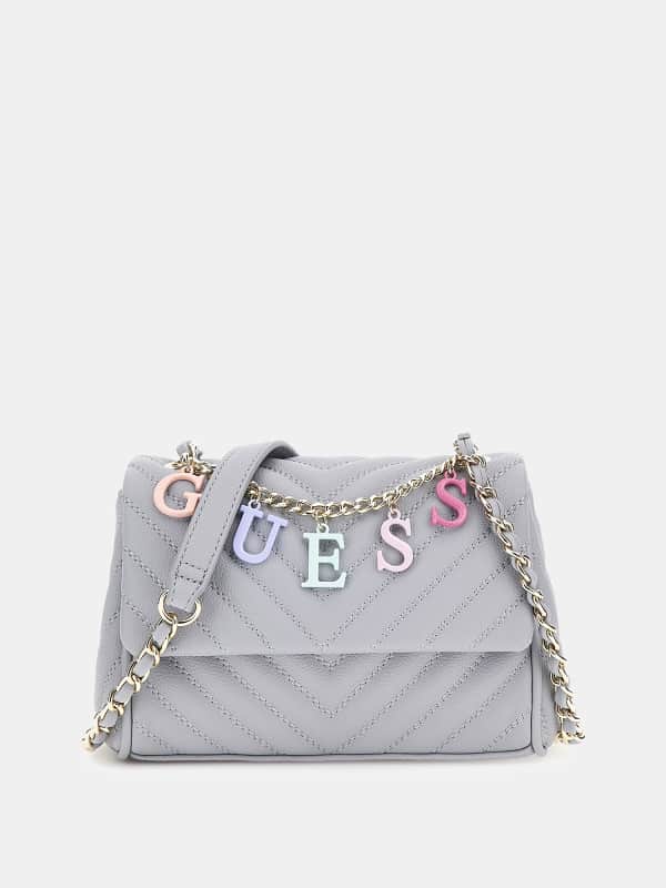 GUESS Borsa A Tracolla Catena Scritta Logo