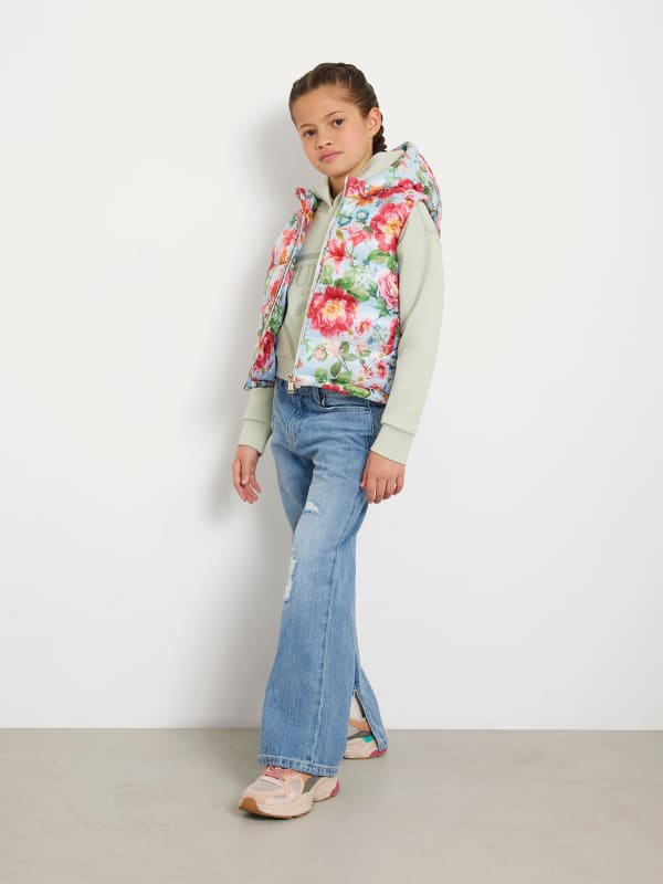 Guess Kids All Over Floral Print Padded Vest