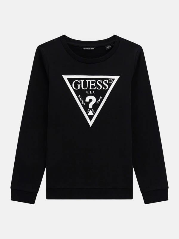 GUESS Felpa Logo Triangolo Effetto Laminato