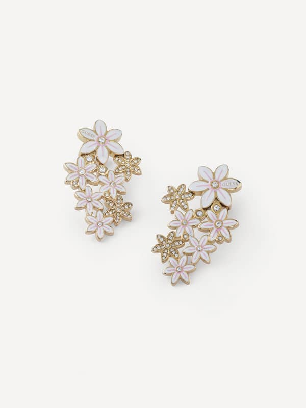 Guess White Lotus Earrings