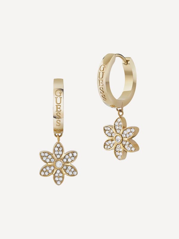 Guess White Lotus Earrings