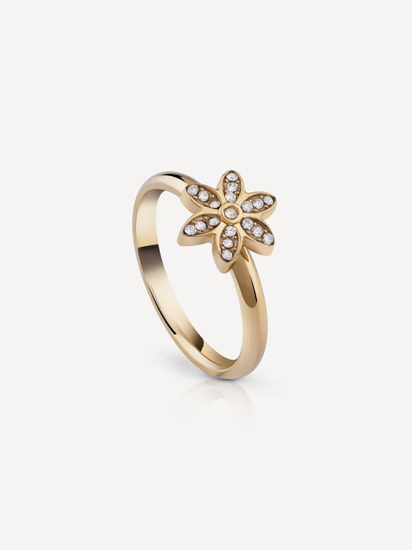 GUESS Ring White Lotus