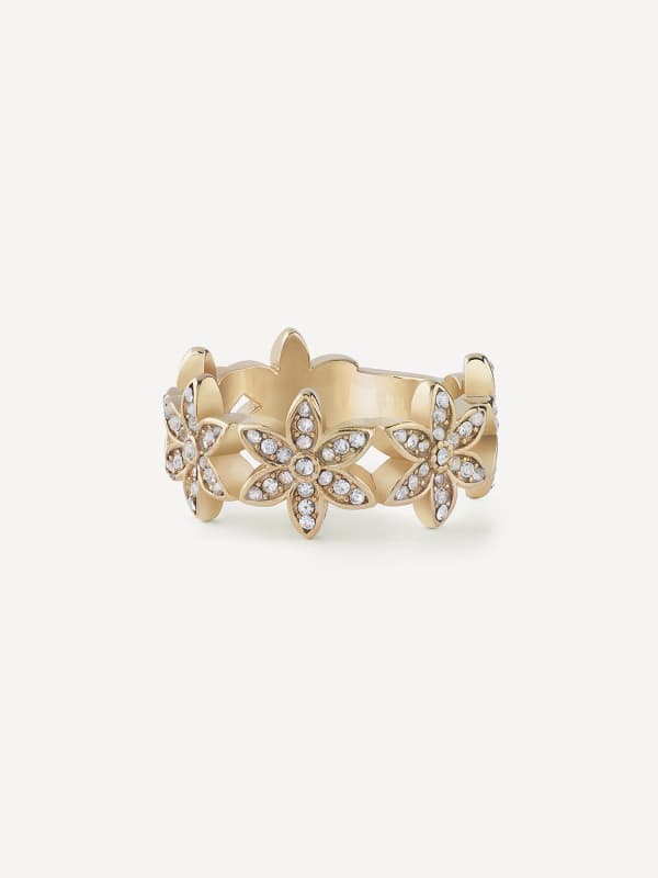 Guess White Lotus Ring