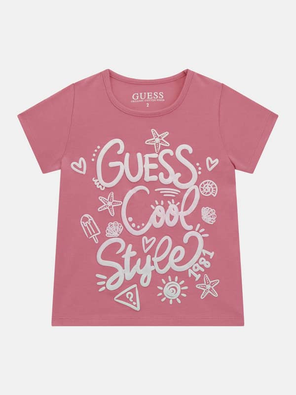 GUESS Stretch T-Shirt Met Logo Voorkant