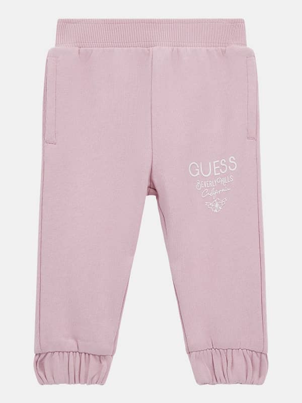 GUESS Broek Met Glitter Borduursel Zijkant