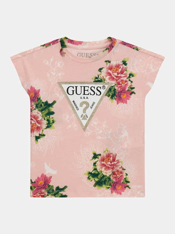 GUESS T-Shirt Stretch Logo Triangulaire