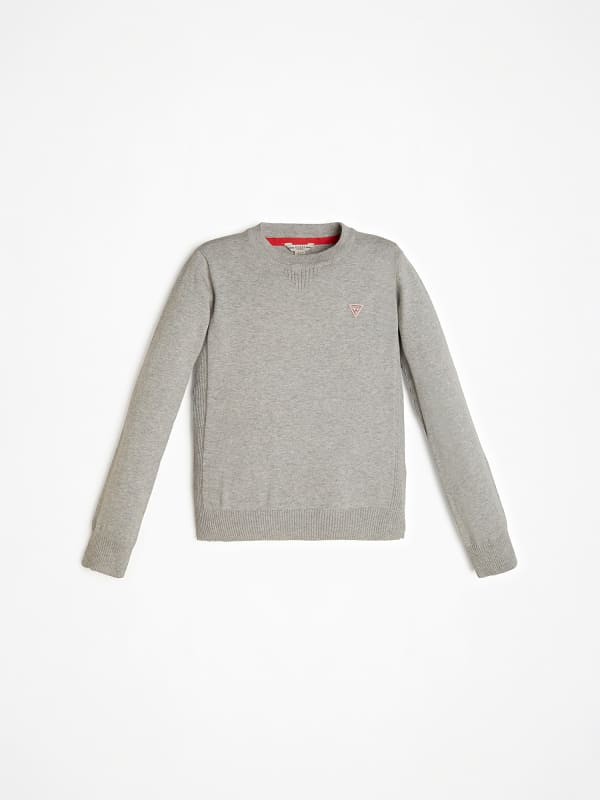 GUESS Sweater Crew Neck Logo Voorkant