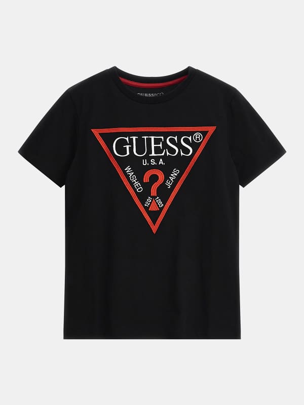 GUESS T-Shirt Mit Logo-Dreieck Stickerei