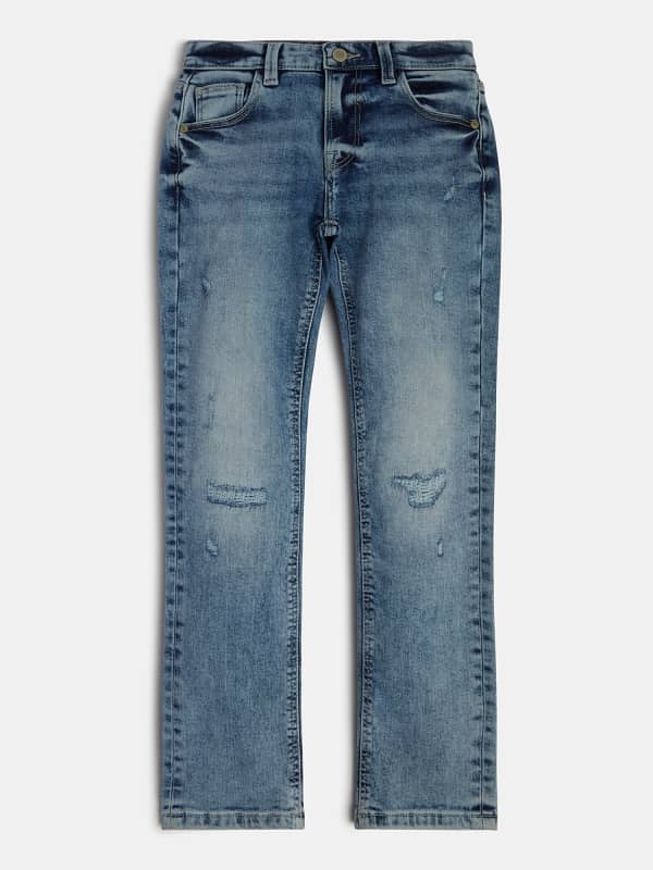 Guess Straight Denim Pants Abrasions