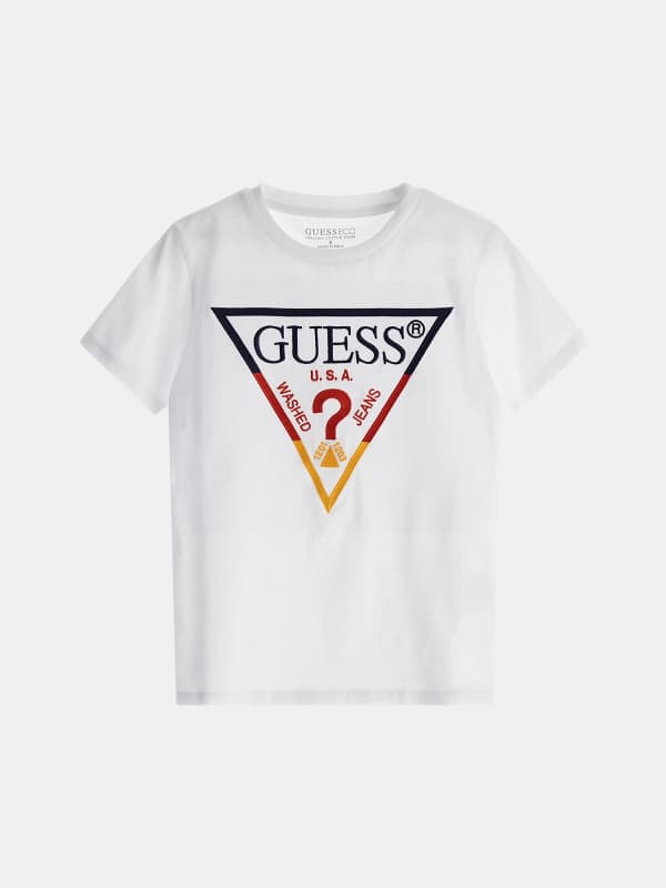 GUESS T-Shirt Logo Triangolo Frontale