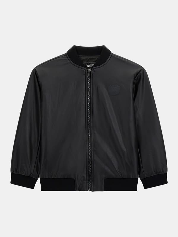 Guess Faux Leather Bomber Jacket