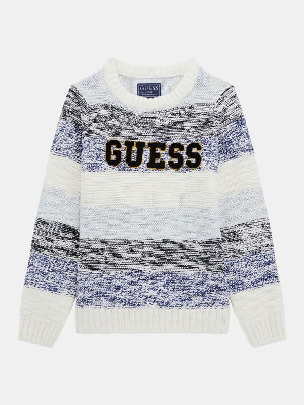 GUESS Streifenpullover Logo-Stickerei Vorne